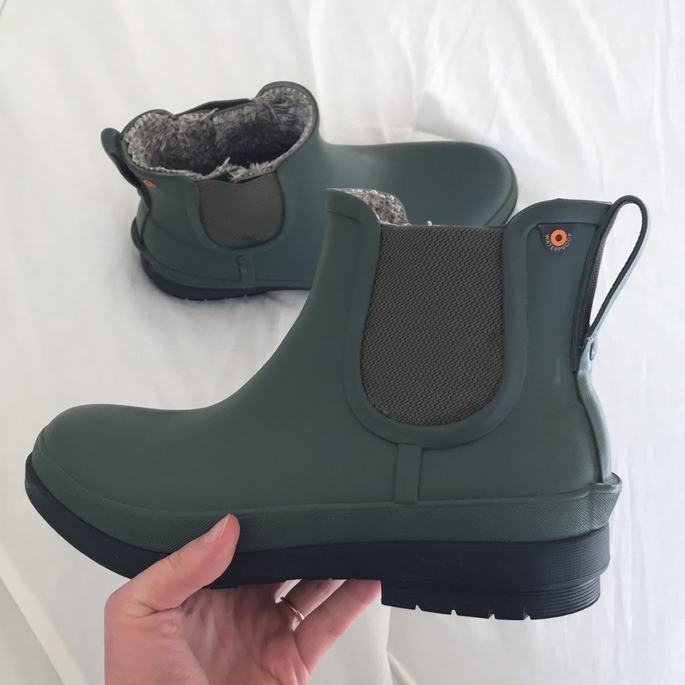 BOGS Amanda II Chelsea Boot 72703-337 Green Size 8